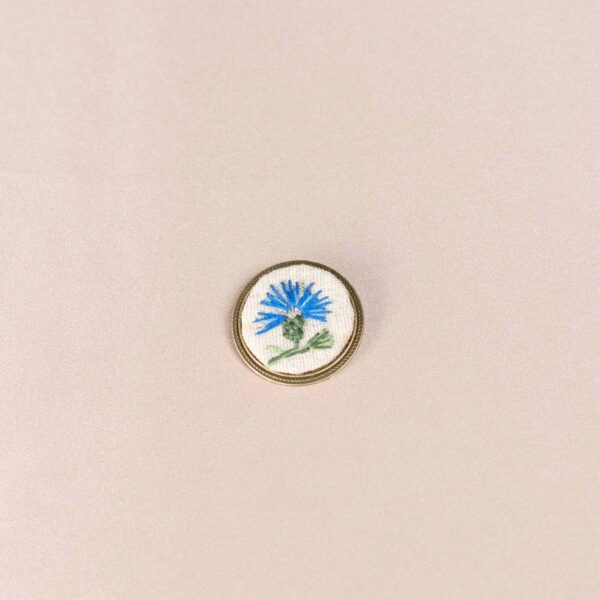 Brooch with "Cornflower" Embroidery - Image 2