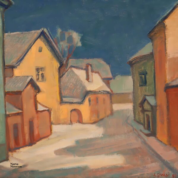 Scarf. Ardo Sivadi’s painting “Street of Old Tallinn” - Image 2